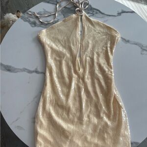 Sequins halter dress, size S, never worn